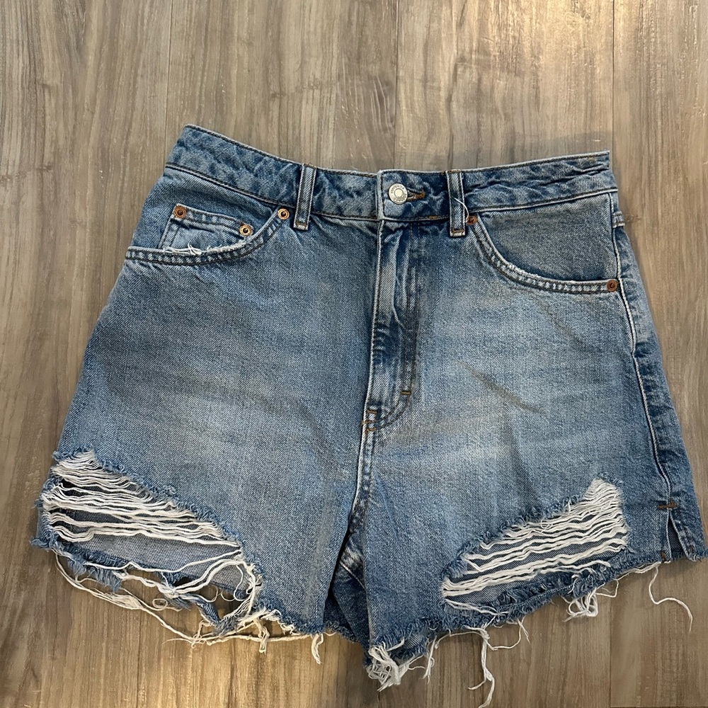 Top Shop Women's Blue Denim Shorts